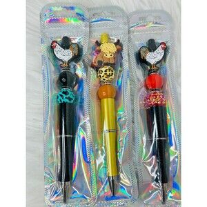 Bundle of Cow & Chicken Rooster Ink Pens Gifts